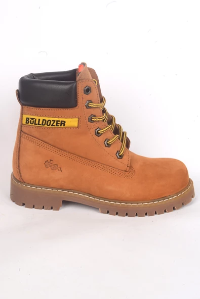 Bulldozer 240602 Ortepedik Taban Yandan Desenli Bağcıklı Tarçın Nubuk Unisex Kışlık Bot Ayakkabı ürün görseli 1