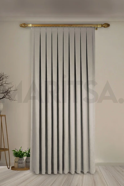 Taş Ada Fon Perde Normal Pile 1'E 2,5 PİLE - Resim 2