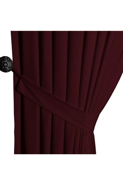 Bordo Ada Fon Perde Normal Pile 1'E 2,5 PİLE - Resim 3