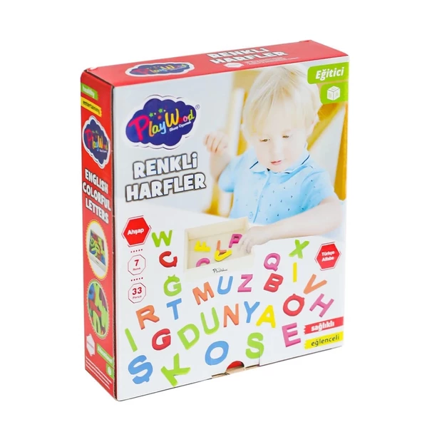 ONY-402 Ahşap Renkli Harfler 33 Parça -Onyıl Oyuncak ürün görseli 1