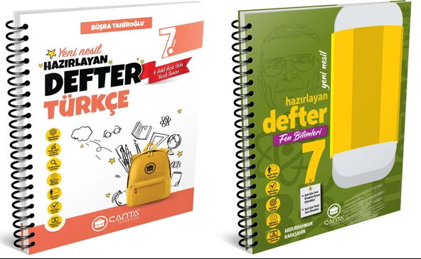Çanta 2025 7. Sınıf Türkçe + Fen Bilimleri Hazırlayan Defter Seti 2 Kitap ürün görseli 1