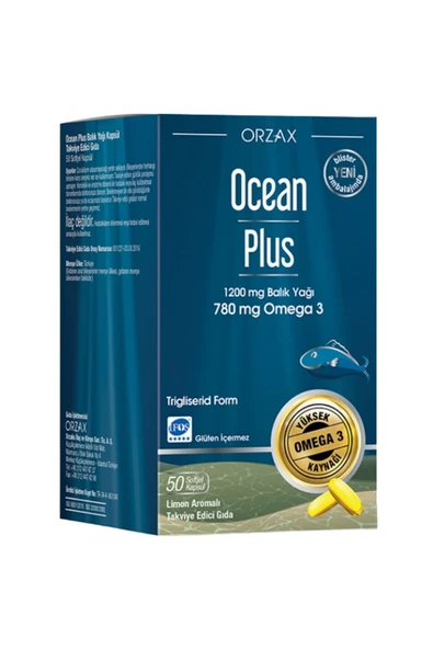 Ocean Plus 1200 mg Balık Yağı 50 Kapsül ürün görseli 1