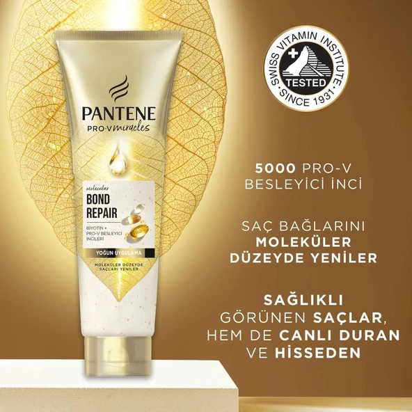 Pantene PRO-V MIRACLES Molecular Bond Repair Saç Bakım Kremi Yıpranmış Saçlar için 160ML ürün görseli 1
