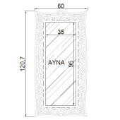 DEKORATİF DUVAR AYNASI 120-60 CM 18 MM KALINLIK thumbnail 3