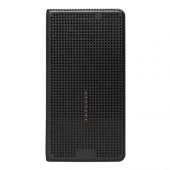 Galaxy E7 (E700) Dot View Yan Kapaklı Uyku Modlu Kılıf Siyah thumbnail 1