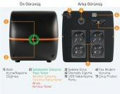 Tunçmatik Lite II 1000VA TSK5208 Ups Güç Kaynağı Lineinteractive thumbnail 4