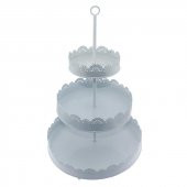 İşlemeli Metal Cupcake Standı 3 Katlı thumbnail 1