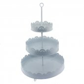 İşlemeli Metal Cupcake Standı 3 Katlı thumbnail 4