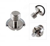 Tripod Quick Release Plate için 3/8" D-Ring Vida thumbnail 3