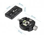 PANAROMİK ÇEKİM İÇİN AYEX PAN-02 KAFA, QUİCK RELEASE PLATE thumbnail 2