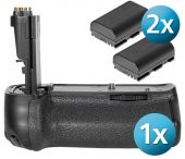 Canon EOS 6D İçin MeiKe MK-6D Batter Grip + 2 Ad. LP-E6 thumbnail 1