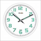 White Frame Beyaz Fosforlu Phosphorous Wall Clock Duvar Saati thumbnail 1