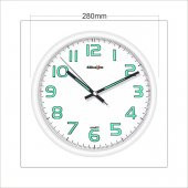 White Frame Beyaz Fosforlu Phosphorous Wall Clock Duvar Saati thumbnail 2
