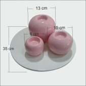 Seramik Krem Pembe Mumluk Seti Biblo thumbnail 2