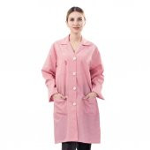 Kadın Önlük, Pembe-Beyaz -94E1763- İş Elbisesi, İş önlüğü thumbnail 1