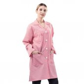 Kadın Önlük, Pembe-Beyaz -94E1763- İş Elbisesi, İş önlüğü thumbnail 2