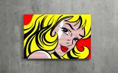 Pop-Art Kadın - Pop Art Kanvas Tablo thumbnail 2