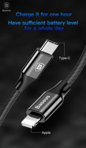 Baseus Yiven Type-C to İphone 1M Bir Ucu Type c Bir Ucu İphone thumbnail 9