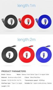 Baseus Yiven Type-C to İphone 1M Bir Ucu Type c Bir Ucu İphone thumbnail 11