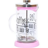 350 ml. French Press Bitki Çayı Demliği Pembe thumbnail 1