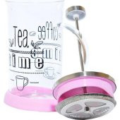 350 ml. French Press Bitki Çayı Demliği Pembe thumbnail 3