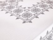 Kanaviçe Baskılı Sultan Masa Örtüsü Silver thumbnail 2