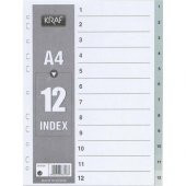 KRAF SEPERATOR PLASTIK A4 1-12 RAKAM(1012) thumbnail 1