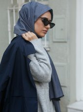 Denim Şal - Lacivert thumbnail 2