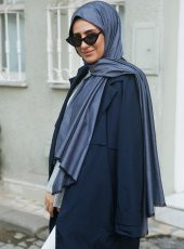 Denim Şal - Lacivert thumbnail 4