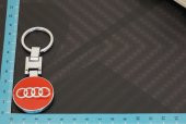 Audi Logo Krom Metal Çift Yön Anahtarlık thumbnail 5
