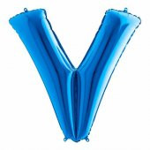 FOLYO BALON V HARF MAVİ 102CM (DÜ 50TL) thumbnail 1