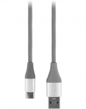 Ktools Spring 2.4A 1M Örgü Kablo Type C Füme Data ve Şarj Kablosu thumbnail 1