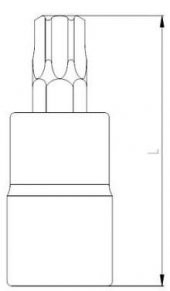 İzeltaş 1/2 Lokmalı Torx Uç T27 thumbnail 3