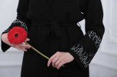 Arkası Detay Abaya SİYAH - 42 thumbnail 2