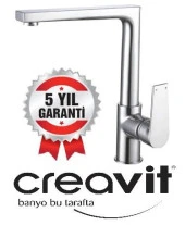 Creavit Sr8500 Sharp Evye Mutfak Bataryası Krom thumbnail 1