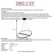 Eray Aydınlatma 2002-2S Led Siyah Avize thumbnail 4