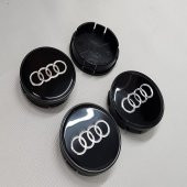 Jant Göbeği Audi 58/55 (55mm Yuva) 4lü Set SİYAH thumbnail 1