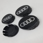 Jant Göbeği Audi 58/55 (55mm Yuva) 4lü Set SİYAH thumbnail 2