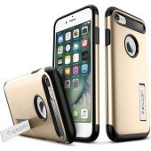 Spigen Apple iPhone 8 - iPhone 7 Kılıf Slim Armor Champagne Gold thumbnail 2