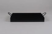 Galvaniz Tepsi Kulplu Siyah Renk 21.5 Cm thumbnail 1