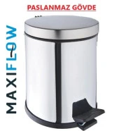 Maxiflow 12 Litre Pedallı Çöp Kovası Krom **PASLANMAZ GÖVDE** thumbnail 1
