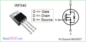 IRF540 - 28a 100v Mosfet - To220 Mofset thumbnail 2