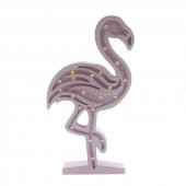 Ahşap Led Işıklı Pilli Flamingo Dekor thumbnail 2