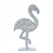 Ahşap Led Işıklı Pilli Flamingo Dekor thumbnail 3