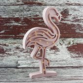 Ahşap Led Işıklı Pilli Flamingo Dekor thumbnail 9