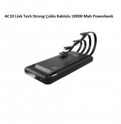 AC10 Link Tech Powerbank 10000 mAh Mini Kendinden Kablolu thumbnail 1