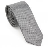 Gri Oxford Model Mendilli Slim Kravat-Brianze MKAS-9 thumbnail 1