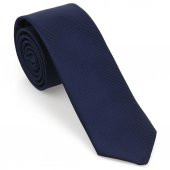 Lacivert Oxford Model Mendilli Slim Kravat-Brianze MKAS-5 thumbnail 1
