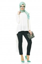 BAYAN KOT MODEL PANTOLONSORALLİNE1689SİYAH thumbnail 3