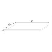 TEKLİ DUVAR RAFI 90-25 CM 30 MM KALINLIK thumbnail 4